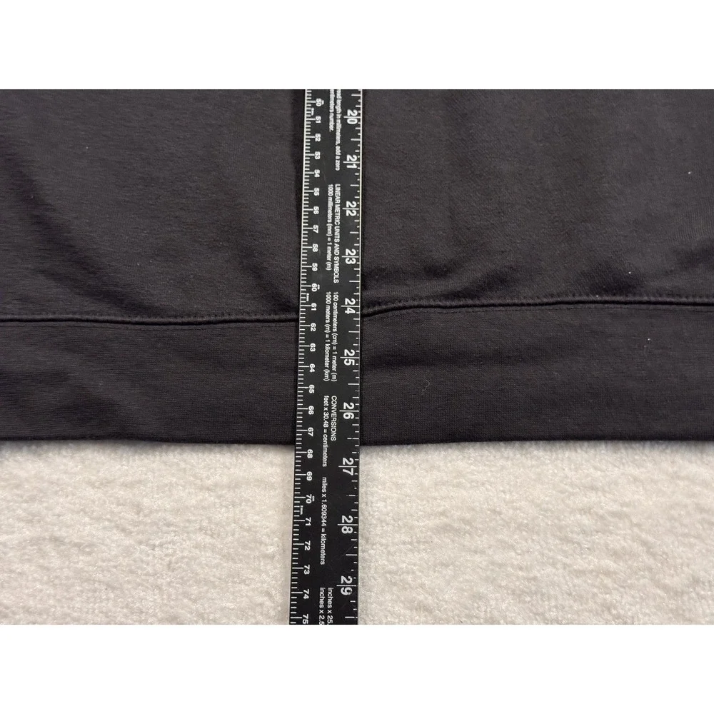 Chaps‎ The Everyday Fleece Mens Crewneck Sweatshirt Black Red Stripe Size L